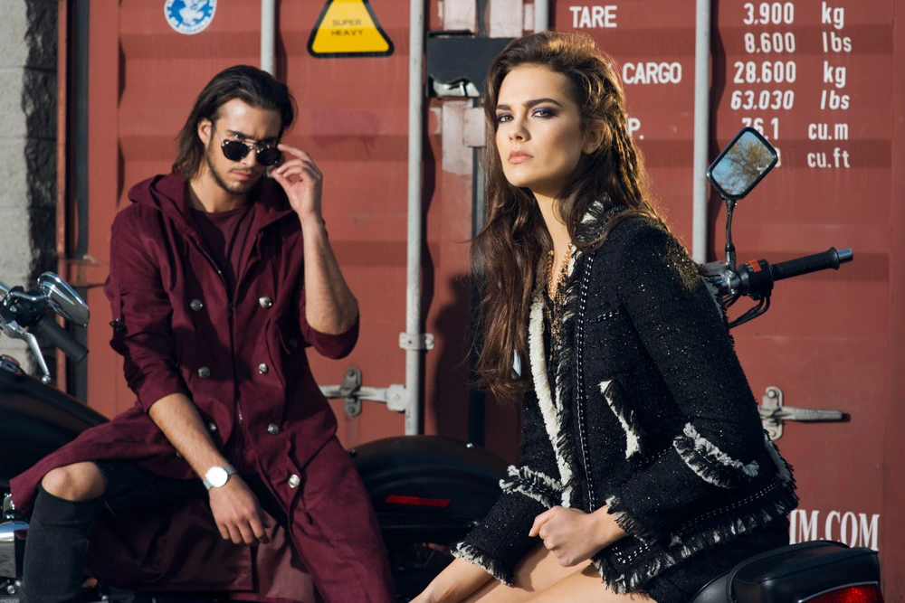 Action-focused automotive image with vivid lighting and motion