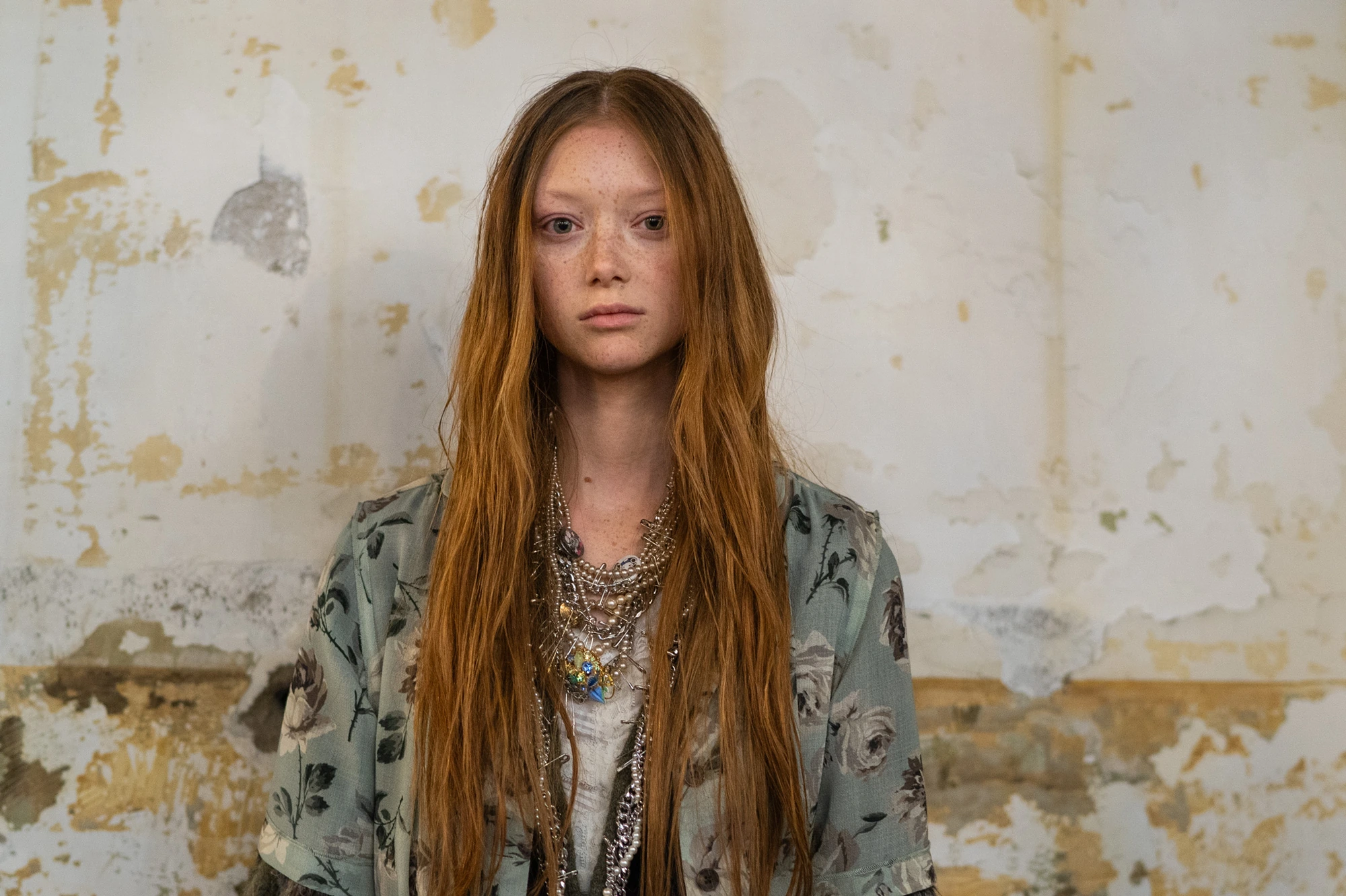 Artistic fashion portrait with strong color and composition